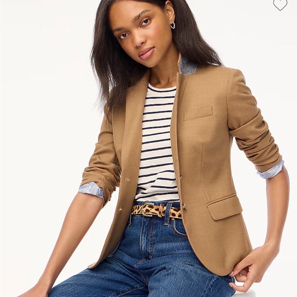Fitted Camel JCrew Blazer